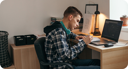 Use a phone or computer at home or on the go Use a phone or computer, at home or on the go